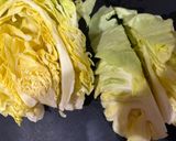 味噌マヨの鮭と春キャベツのステーキ作り方2写真
