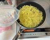 肉味噌消費レシピニラともやしのかた焼そば作り方7写真