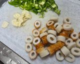 ちくわとピーマンのペペロンチーノ風炒め作り方1写真