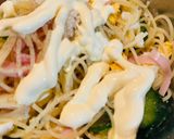 副菜定番！レンチン卵のシンプルサラスパ作り方4写真