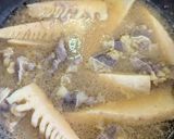 簡単★水煮たけのこと牛肉のお味噌汁作り方4写真