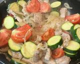 酸味が爽やか！夏野菜と豚肉のレモン煮作り方8写真