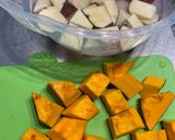 かぼちゃとさつまいもの甘辛炒め作り方1写真