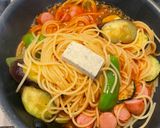 ズッキーニとナスのナポリタン作り方5写真