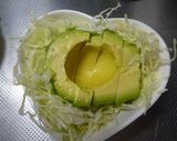 アボカドの巣籠りサラダ作り方1写真