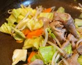 削り粉でおいしい♡ポン酢味の焼きうどん作り方2写真