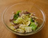 レンジで一発！豚とキャベツの塩レモン蒸し作り方4写真