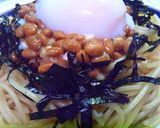 お手軽！ゴマ油の納豆パスタ作り方4写真