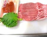 弁当に☆おつまみに☆豚めんたい巻き作り方1写真