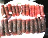 弁当に☆おつまみに☆豚めんたい巻き作り方3写真