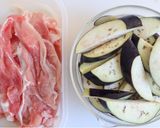 レンジで完成！豚しゃぶとなすの蒸し和え作り方1写真