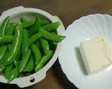 スナップエンドウのクリームチーズ和え作り方1写真
