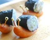 稲荷でかたつむりのお弁当　キャラ弁作り方6写真