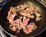 麺つゆ使って牛肉と牛蒡の和風スパ作り方3写真