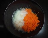 にんじんと玉ねぎのすりおろしバターライス作り方1写真