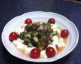 簡単!豆腐サラダ 梅肉ソース作り方4写真