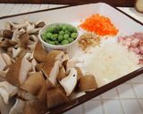 きのこのソースチャーハン♪トロトロ卵のせ作り方3写真