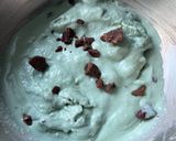 ミントブルーの手作りチョコアイス作り方3写真