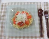 冷製パスタ　新玉ねぎの”サーモンパスタ”作り方5写真