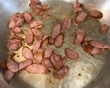 【濃厚！】ソーセージ&ジェノベーゼパスタ作り方3写真