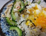 鶏挽肉とゴーヤの甘辛そぼろ丼作り方6写真