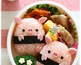 俵deぶたちゃん巻おにぎり＊キャラ弁作り方6写真