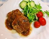 鶏つくね☆照り焼きハンバーグ風作り方8写真