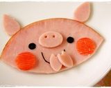 ＊キャラ弁＊簡単★ペタっとぶたちゃん♡作り方2写真