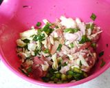 居酒屋メニュー☆プルコギ風揚げ餃子作り方1写真