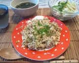 糸こんにゃくダイエット明太高菜チャーハン作り方7写真