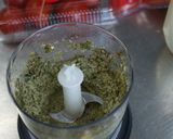 わらびを使った山菜ピザ★ジェノベーゼ風作り方3写真