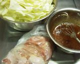鶏もも肉とキャベツの中華甘味噌炒め作り方1写真