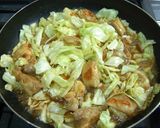 鶏もも肉とキャベツの中華甘味噌炒め作り方4写真