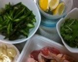 鶏肉とアスパラの和風★サッパリパスタ作り方1写真