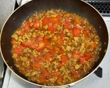 パプリカと豚ひき肉の甜麺醤そぼろ弁当作り方5写真