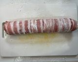 にんにくだし醤油で、野菜の巨大肉巻き作り方4写真