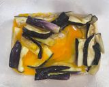 レンジで作るナスの卵とじ作り方4写真