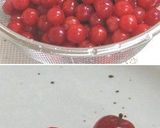 甘酸っぱいユスラウメのヨーグルトソース作り方1写真