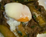○なすが主役のすき焼き風丼○作り方5写真