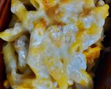 挽き肉のカボチャクリームパスタ*グラタン作り方7写真