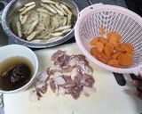 鶏肉と根菜の煮物作り方1写真