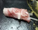 やわらか薄切り肉のさっぱり梅しそ巻き作り方4写真