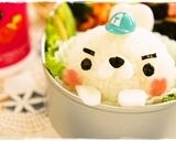 ＊キャラ弁＊　おにぎりで簡単アザラシ君★作り方3写真