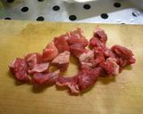ゴロゴロ牛肉のカレーチャーハン作り方1写真