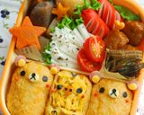 リラックマたちのお稲荷さん弁当　キャラ弁作り方3写真