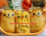 リラックマたちのお稲荷さん弁当　キャラ弁作り方13写真