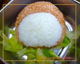 エルモ帽子のキティーちゃん*キャラ弁*作り方3写真