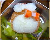 エルモ帽子のキティーちゃん*キャラ弁*作り方4写真