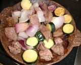 牛肉とズッキーニの陶板焼き作り方2写真