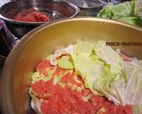 チーズトマトでキャベツとひき肉の重ね煮＊作り方4写真